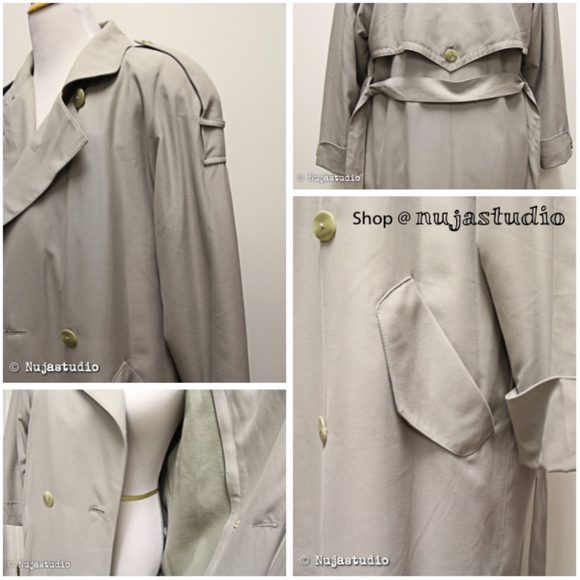 Amanda Smith Jackets & Blazers - Vintage 90s Amanda Smith Microfiber Dress Trench Coat